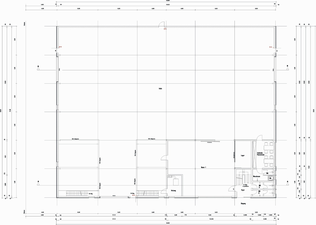 Grundriss Halle EG