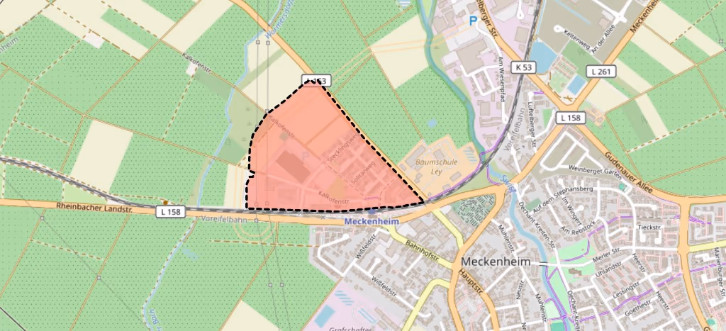 Lageplan Meckenheim Gewerbegebiet